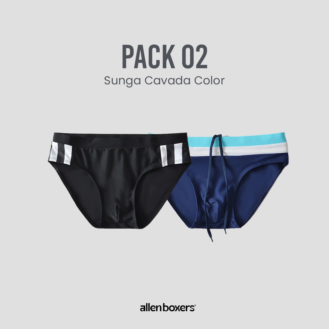 Sunga Cavada Color - Pack 2 Unidades