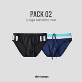 Sunga Cavada Color - Pack 2 Unidades