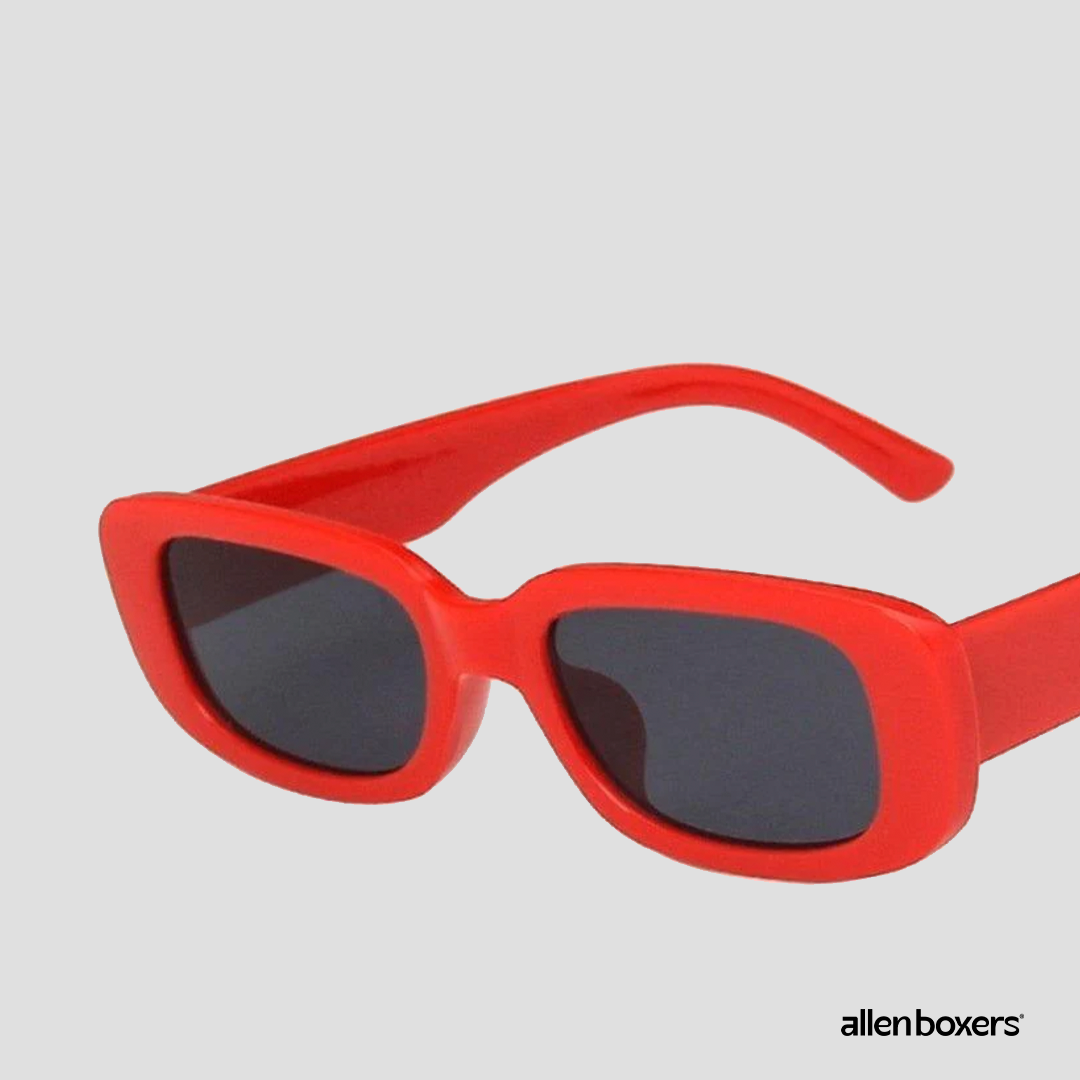 Óculos De Sol Retrô Unissex Retangular Uv400