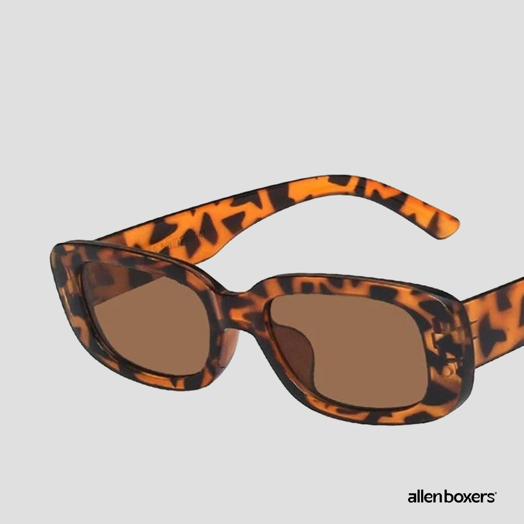 Óculos De Sol Retrô Unissex Retangular Uv400