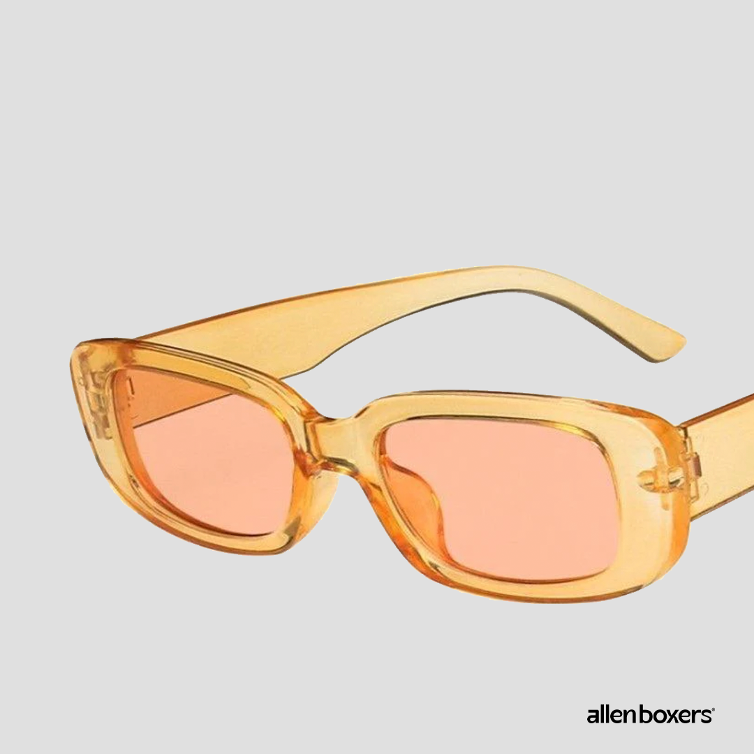 Óculos De Sol Retrô Unissex Retangular Uv400