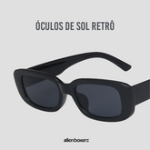 Óculos De Sol Retrô Unissex Retangular Uv400