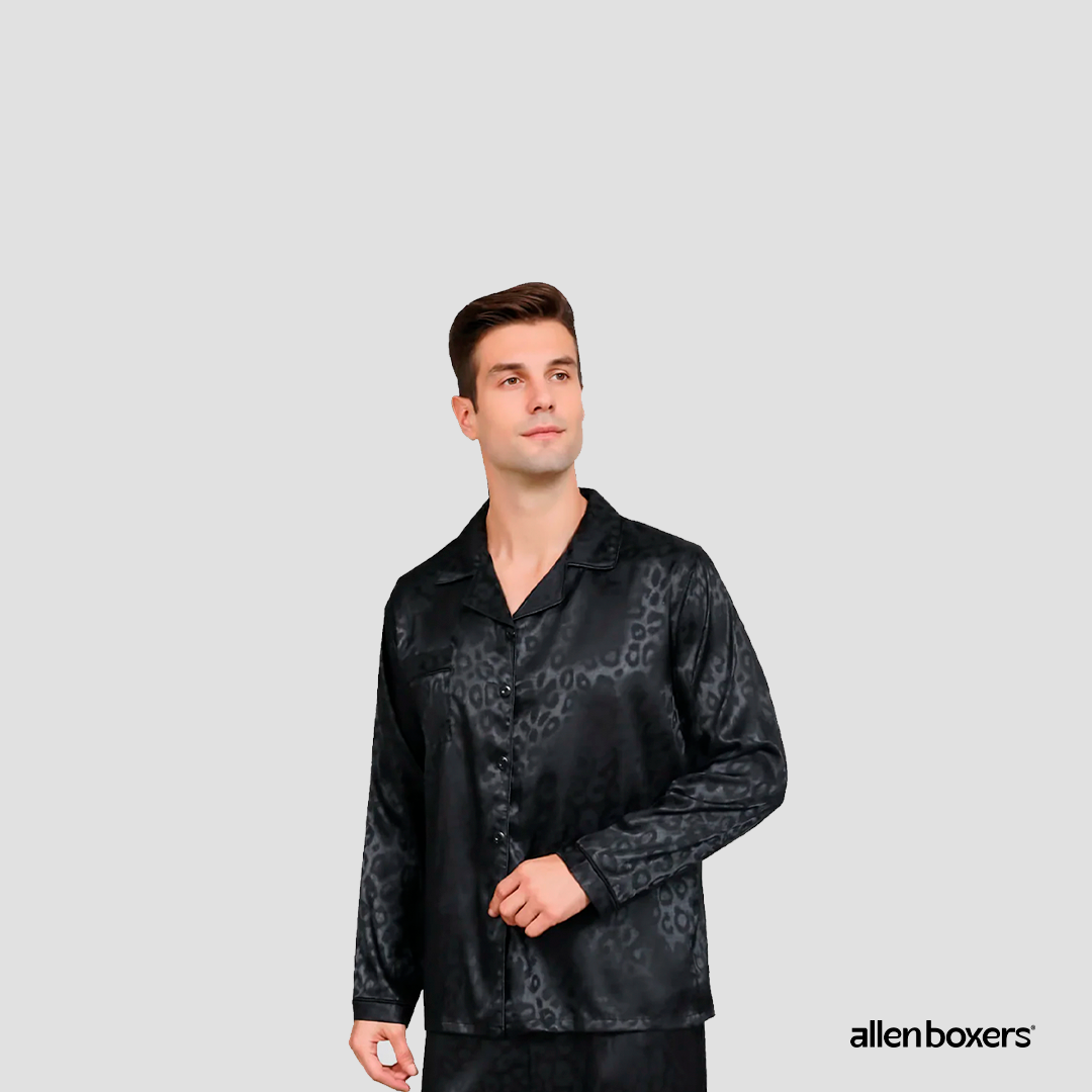 Pijama de Gelo Manga Longa Masculino - Cardigã Fino Casual