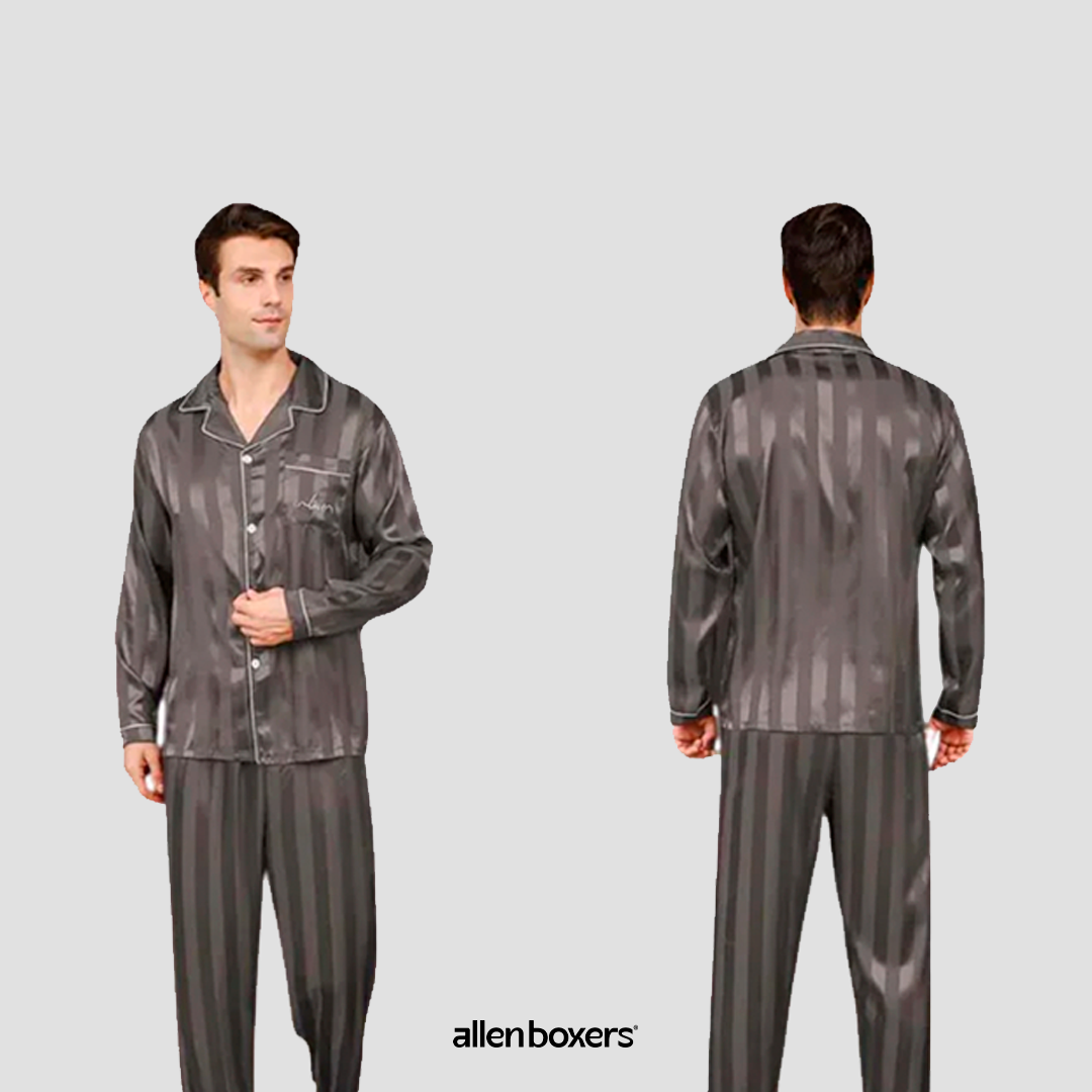 Pijama de Gelo com Manga Longa - Estilo Fino Casual