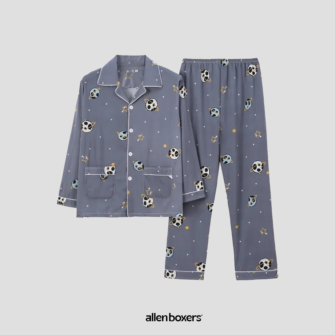 Conjunto de Pijama Estilo Coreano com Manga Comprida