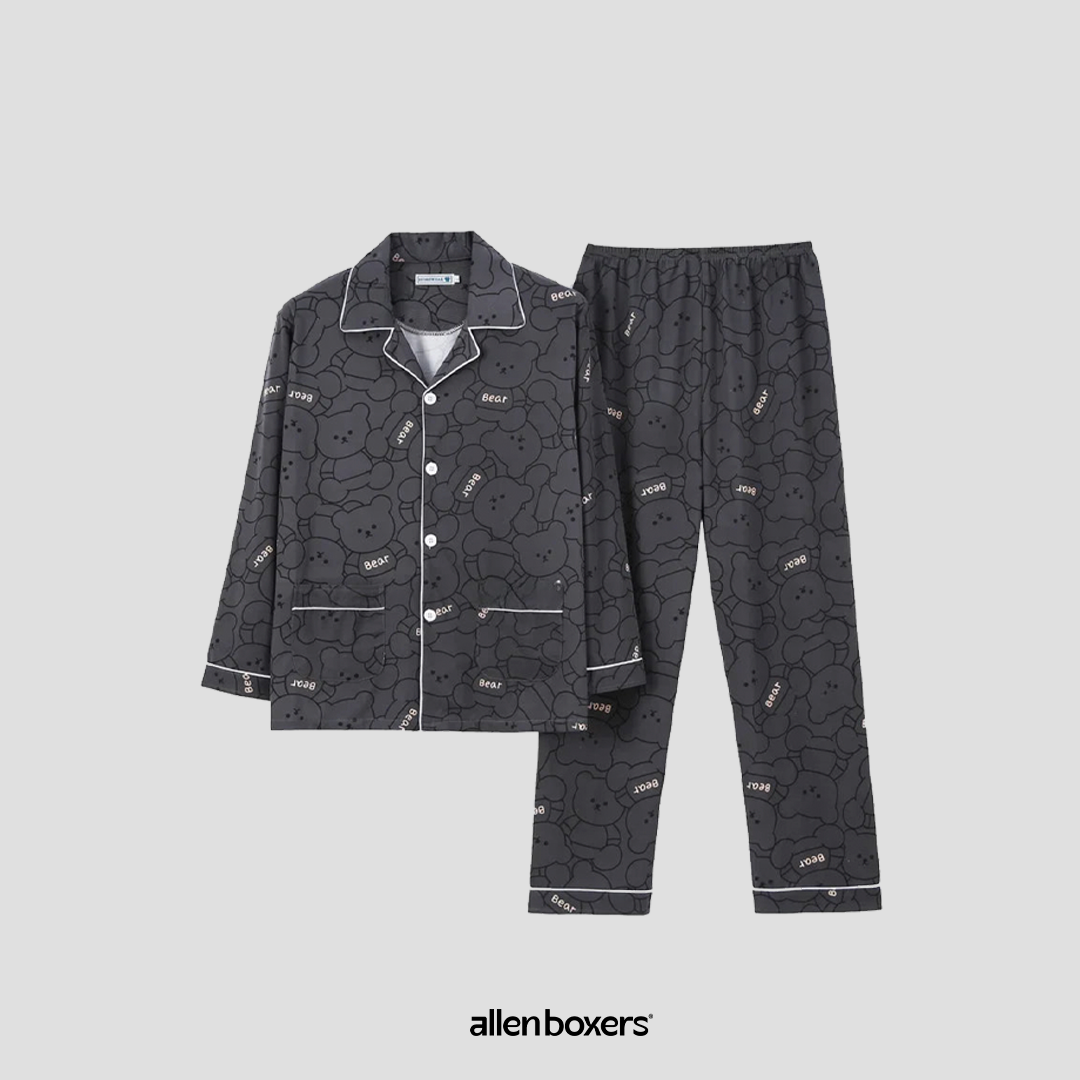 Conjunto de Pijama Estilo Coreano com Manga Comprida