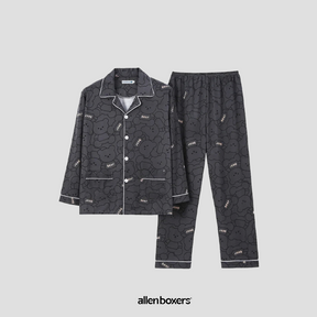 Conjunto de Pijama Estilo Coreano com Manga Comprida