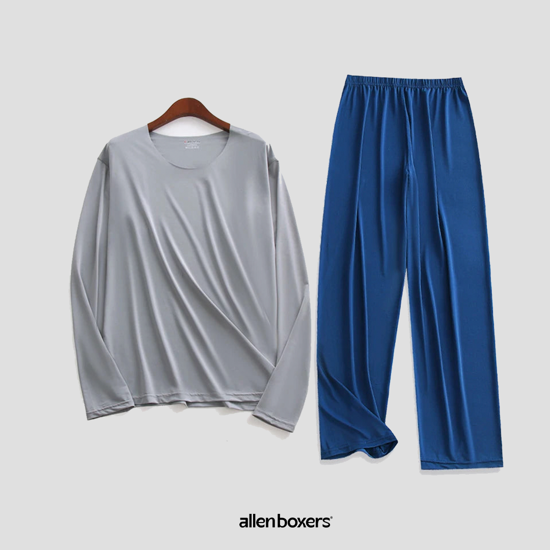Conjunto Pijama de Seda Gelo