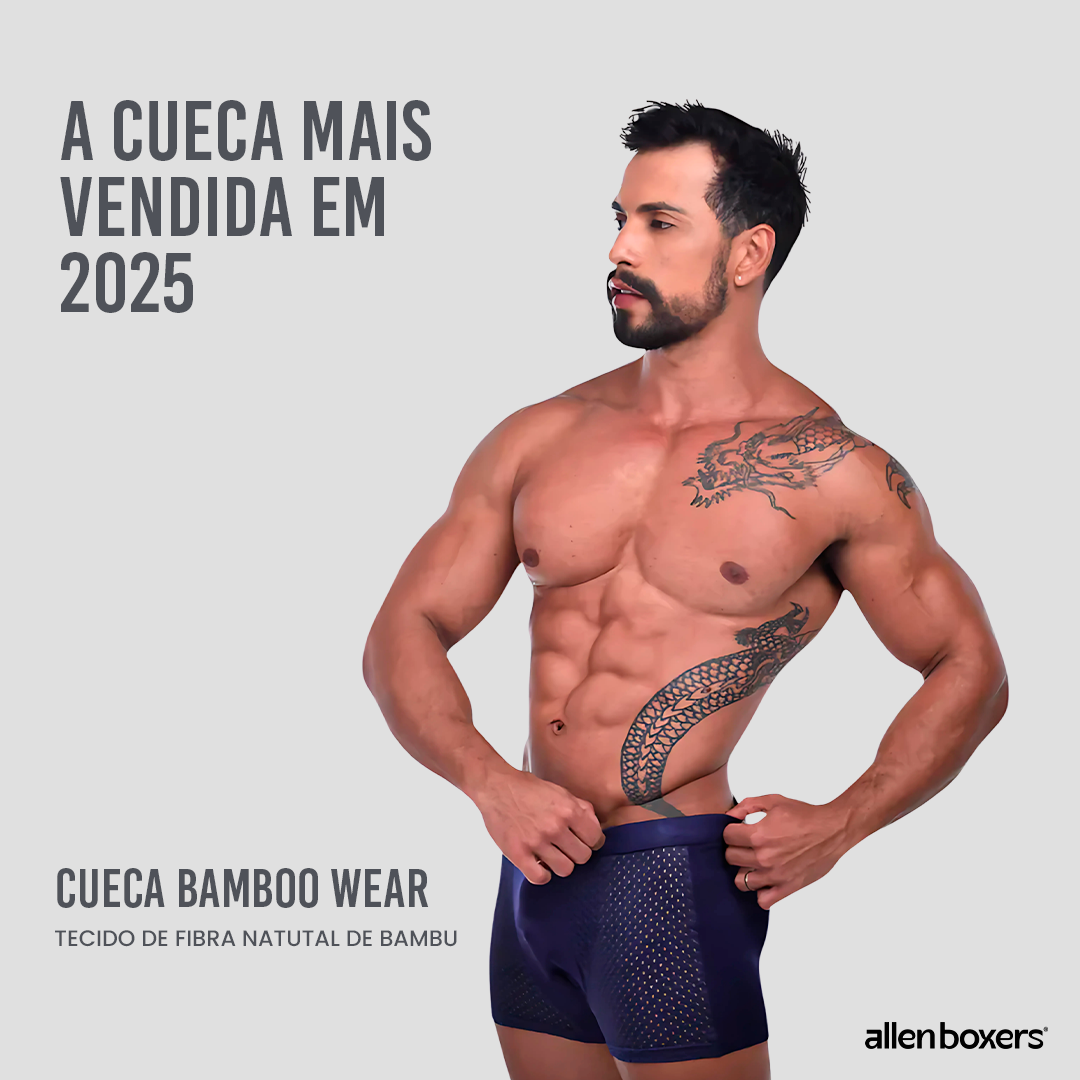 10 Cuecas Bamboo Wear + 8 Pares de Meias Respiráveis