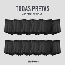 10 Cuecas Bamboo Wear + 8 Pares de Meias Respiráveis