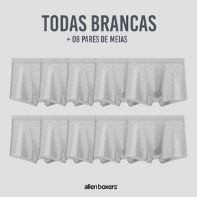 10 Cuecas Bamboo Wear + 8 Pares de Meias Respiráveis