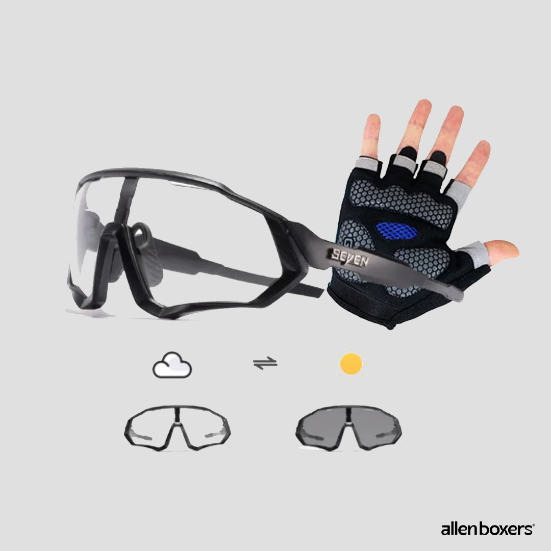 Óculos Aero Vision Ciclismo + Luvas Xtreme (Brinde)
