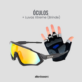 Óculos Aero Vision Ciclismo + Luvas Xtreme (Brinde)