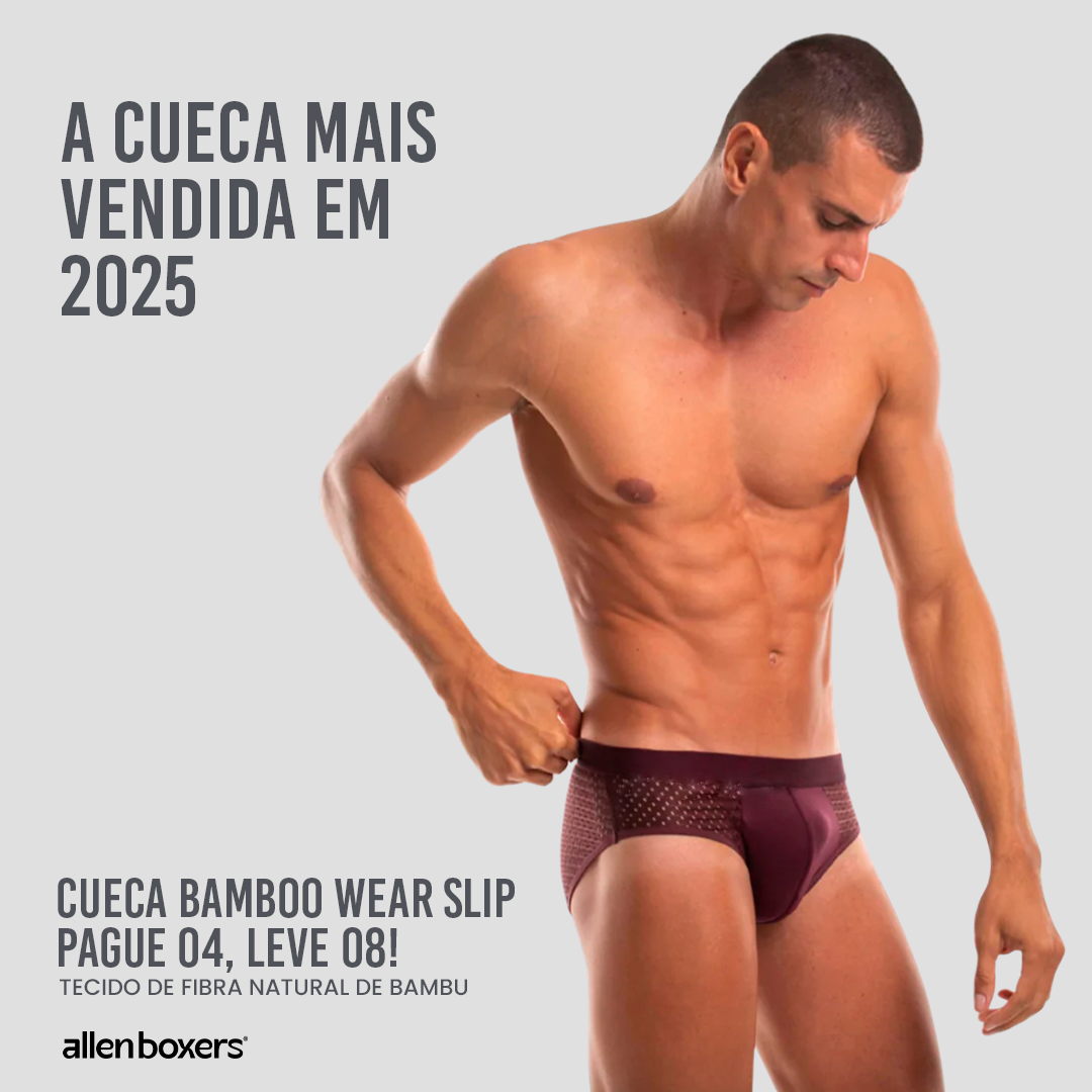 Cueca Bamboo Wear Slip - Pack com 8 peças