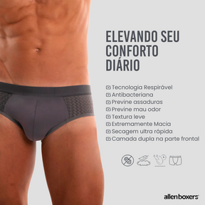 Cueca Bamboo Wear Slip - Pack com 8 peças