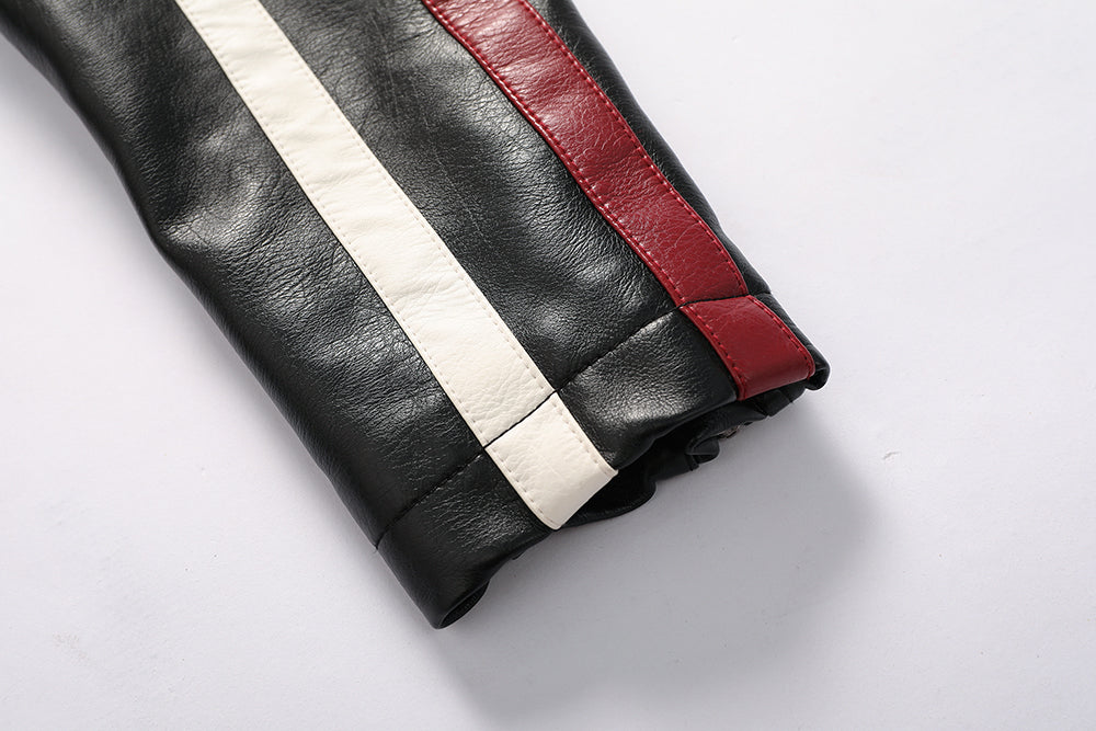 Jaqueta Masculina de Couro Revestido Motorcycle