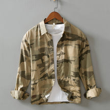 Camisa de Botão Camuflada