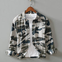 Camisa de Botão Camuflada