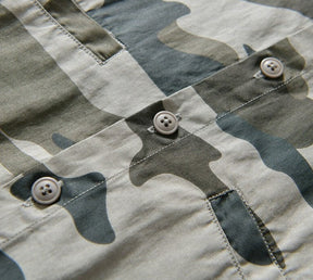 Camisa de Botão Camuflada