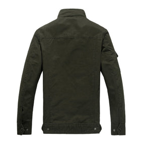 Jaqueta Masculina com Zíper e Bolsos
