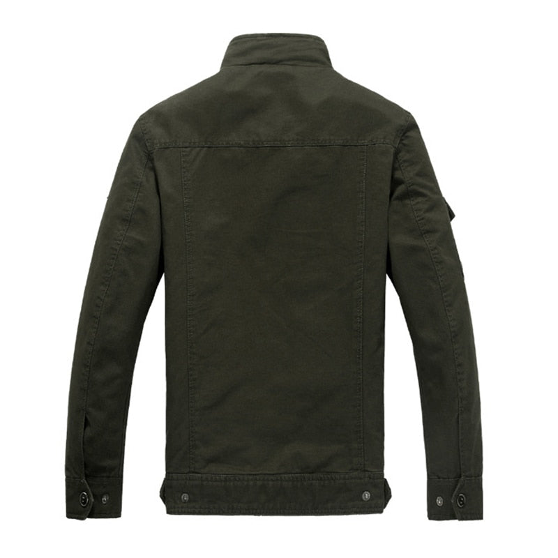 Jaqueta Masculina com Zíper e Bolsos