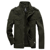 Jaqueta Masculina com Zíper e Bolsos