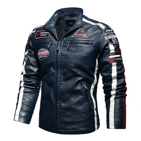Jaqueta Masculina de Couro Revestido Motorcycle