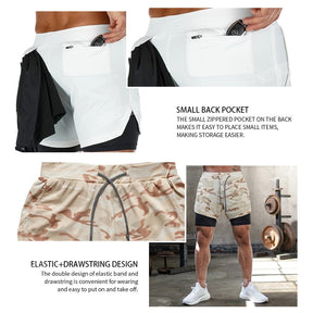 Shorts Masculino 2 Camadas - Compre 1 Leve 3
